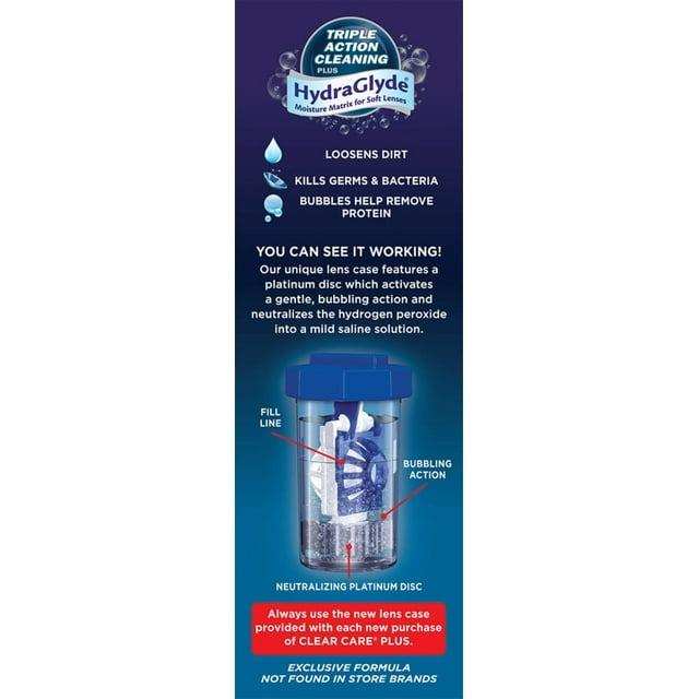 Clear Care Plus HydraGlyde Cleaning and Disinfecting Solution - 12 oz - Elvoros