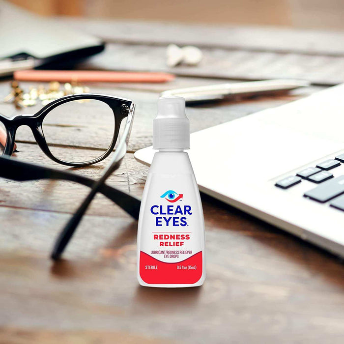 Clear Eyes Redness Eye Relief Eye Drops - 0.2 Fl Oz - Elvoros