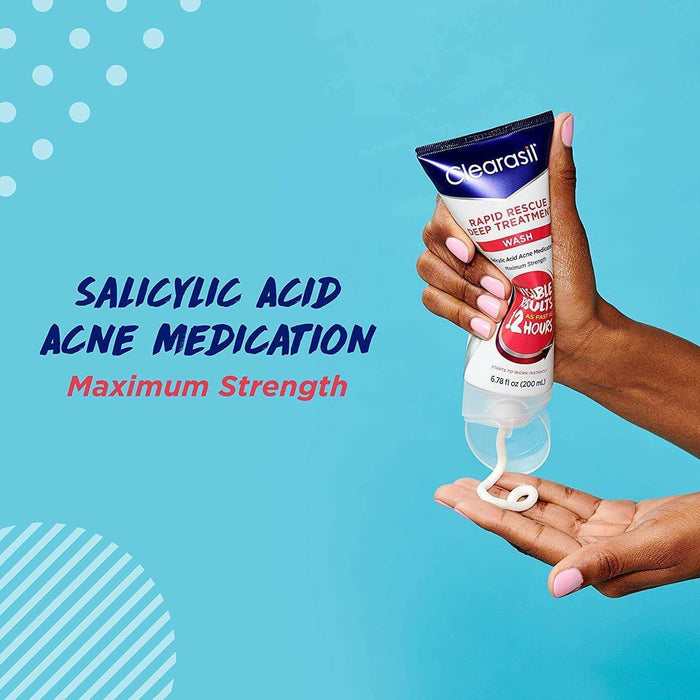 Clearasil Ultra Rapid Action Daily Face Wash Acne Treatment 6.78 Ounce - Elvoros