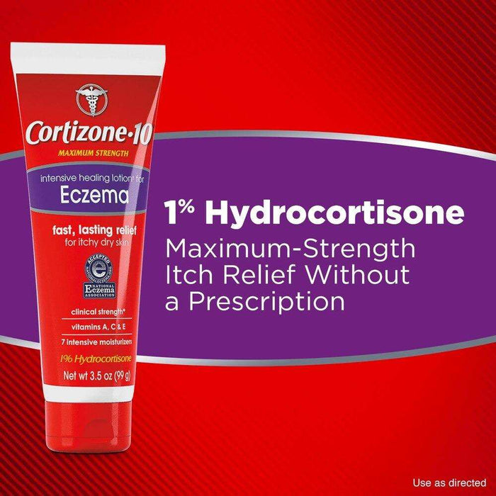 Cortizone 10 Intensive Healing Lotion, Eczema and Itchy, Dry Skin - 3.5 oz. - Elvoros