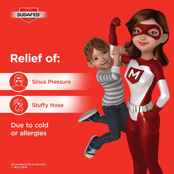 Sudafed PE Children's Nasal Decongestant Liquid Medicine - Grape
