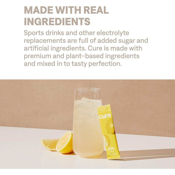 Cure Hydrating Electrolyte Drink Mix - Lemonade - Elvoros