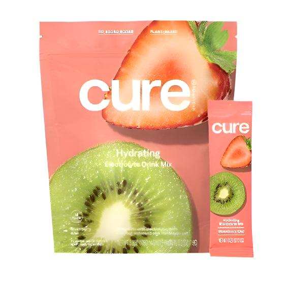 Cure Hydrating Electrolyte Drink Mix - Strawberry Kiwi - Elvoros