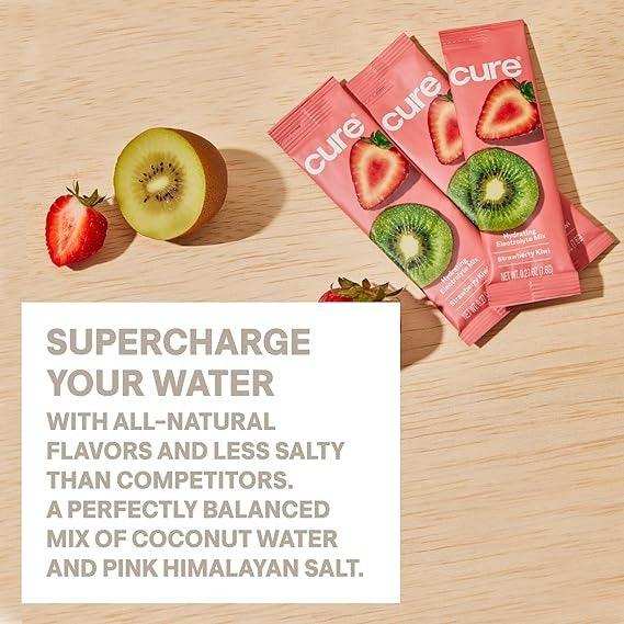 Cure Hydrating Electrolyte Drink Mix - Strawberry Kiwi - Elvoros