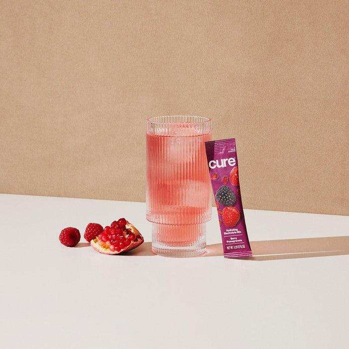 Cure Hydrating Electrolyte Vegan Drink Mix - Berry Pomegranate - Elvoros