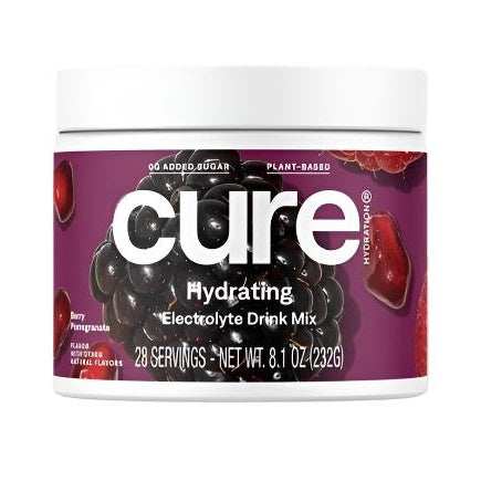 Cure Hydrating Electrolyte Vegan Drink Mix - Berry Pomegranate - Elvoros