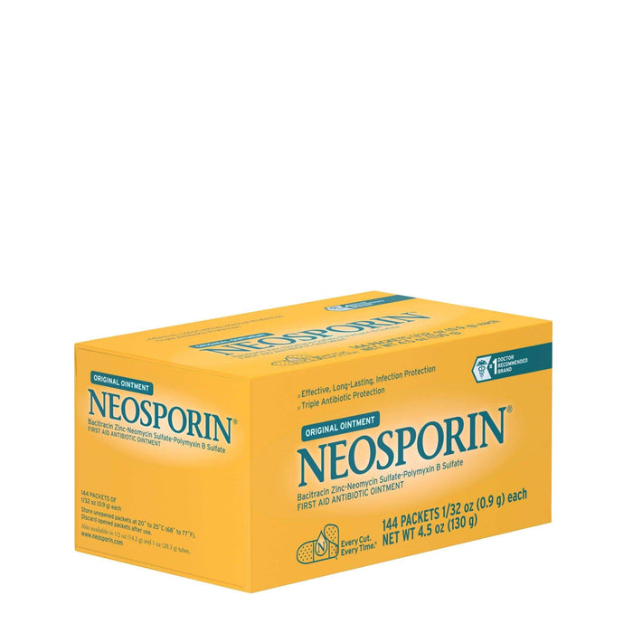 Neosporin Original FirstAid Antibiotic Bacitracin Ointment - 144X0.9g - Elvoros