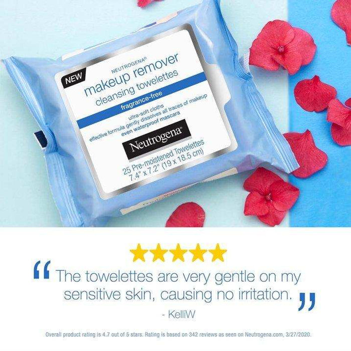 Neutrogena Makeup Remover Towelettes Fragrance Free - 25 ct - Elvoros