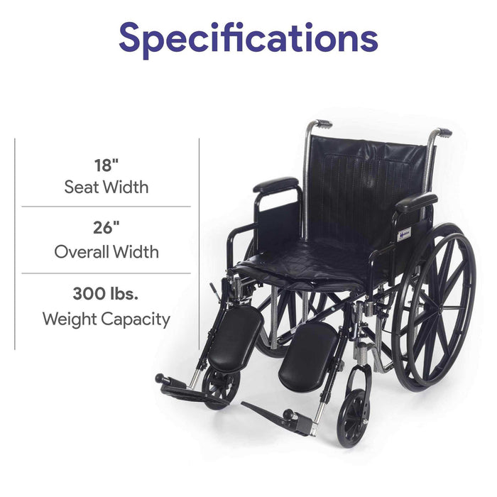 Medacure Wings Lightweight Wheelchair for Adults - Elvoros