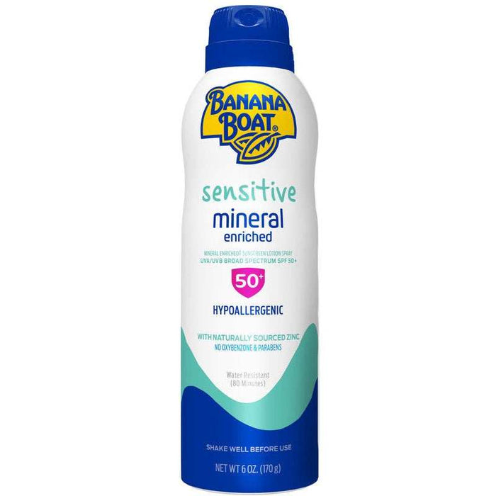 Banana Boat Sensitive Mineral Enriched Sunscreen Spray SPF 50+
