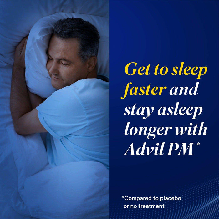 Advil PM Pain Reliever And Nighttime Sleep Aid Caplets - 120 Count - Elvoros