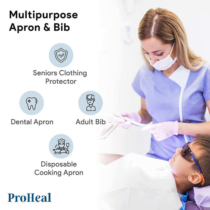 ProHeal Disposable Adult Bibs - Over Head - Elvoros