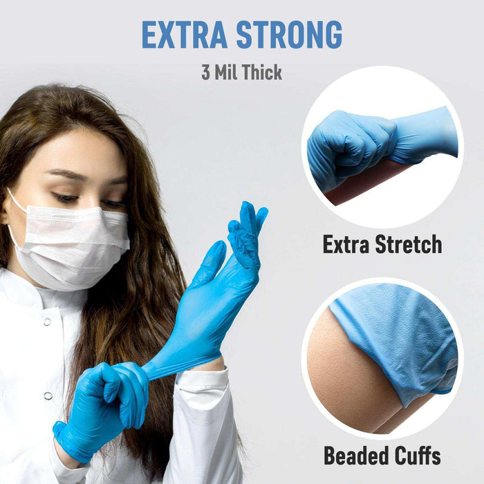 DRE Health Blue Nitrile Gloves - Powder Free - Elvoros