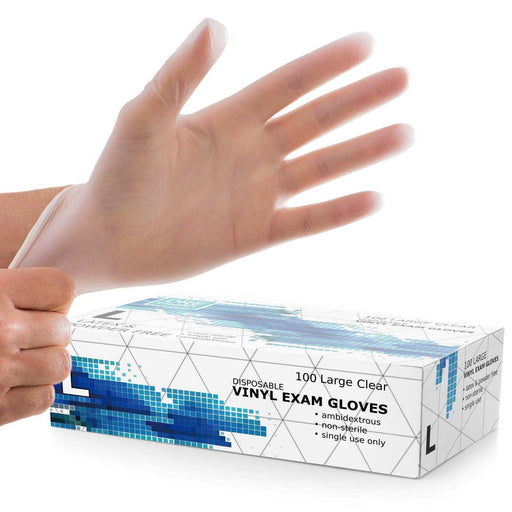 DRE Health Clear Vinyl Gloves - Powder Free - Elvoros