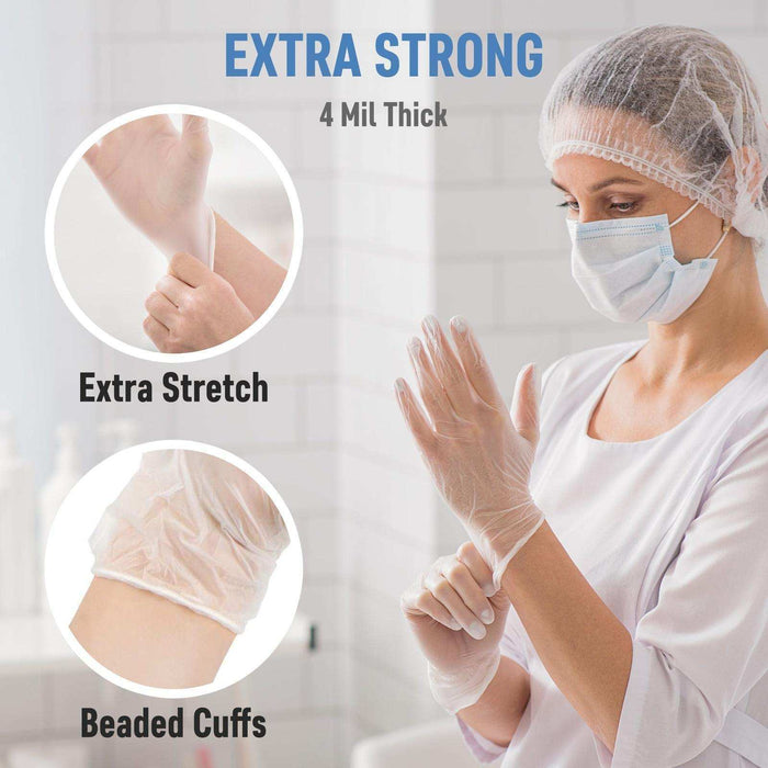 DRE Health Clear Vinyl Gloves - Powder Free - Elvoros
