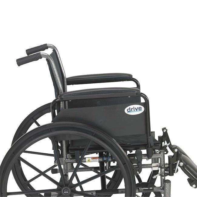 Drive Medical Cruiser III Light Weight Wheelchair with Flip Back Arms - Elvoros