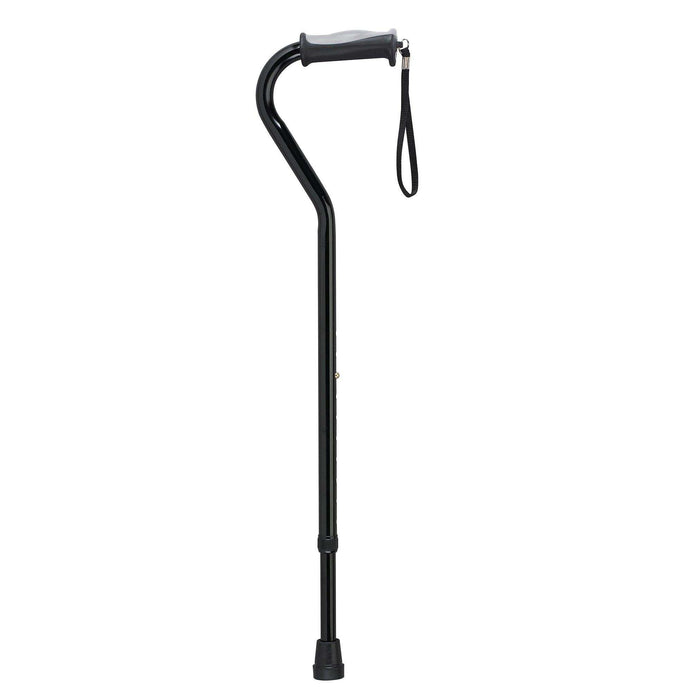 Adjustable Height Offset Handle Cane with Gel Hand Grip - Elvoros