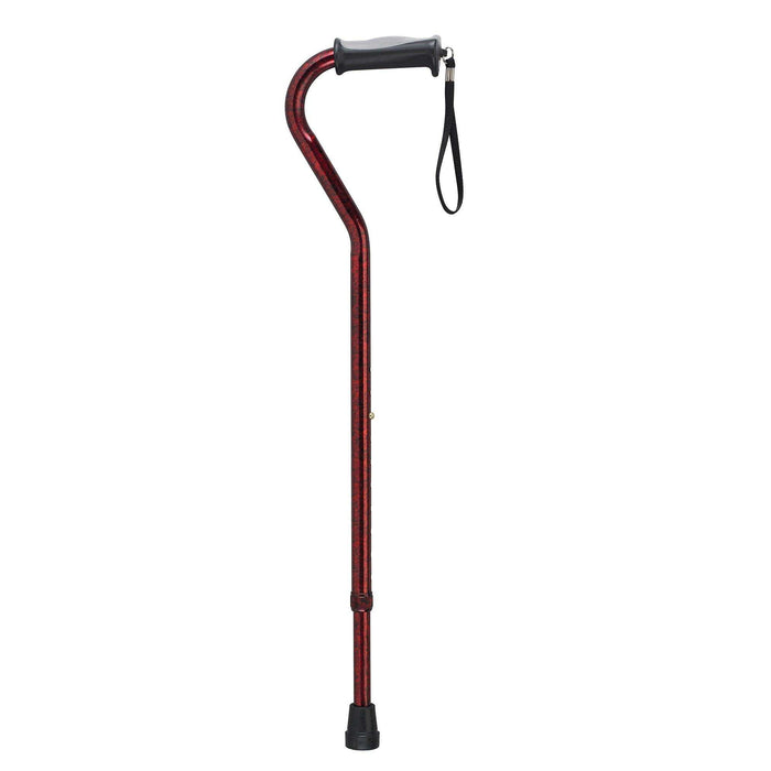 Adjustable Height Offset Handle Cane with Gel Hand Grip - Elvoros