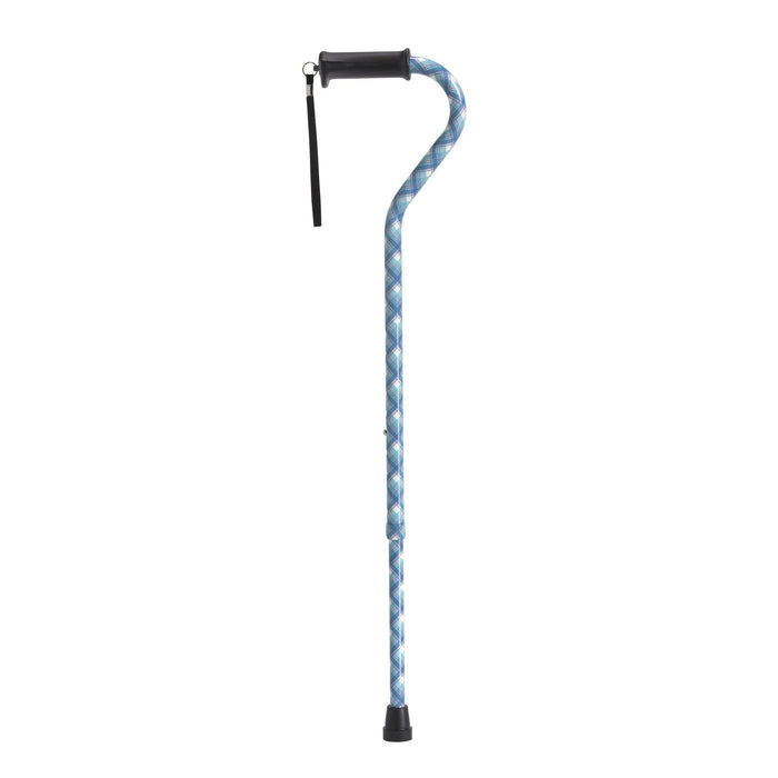Adjustable Height Offset Handle Cane with Gel Hand Grip - Elvoros