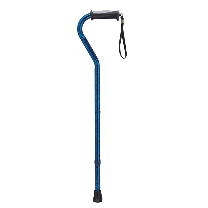 Adjustable Height Offset Handle Cane with Gel Hand Grip - Elvoros