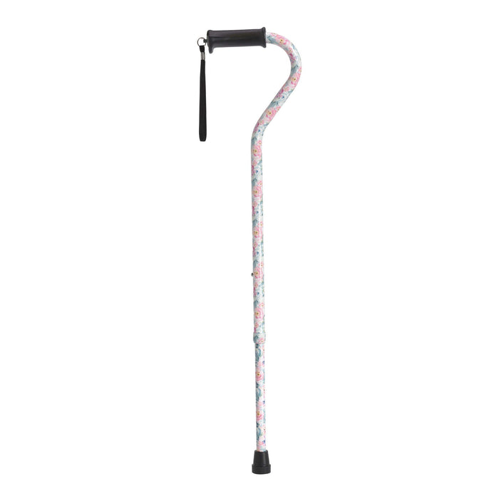 Adjustable Height Offset Handle Cane with Gel Hand Grip - Elvoros