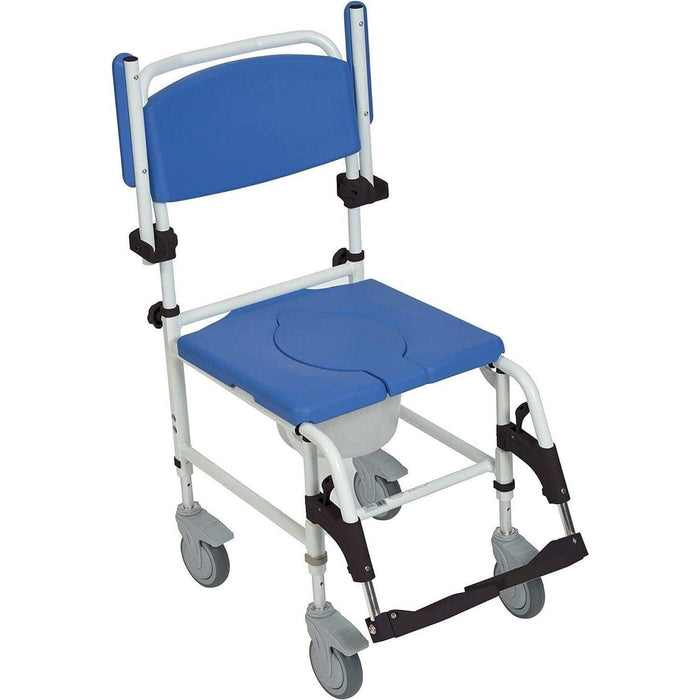 Drive Medical Aluminum Shower Commode Transport Chair - Elvoros