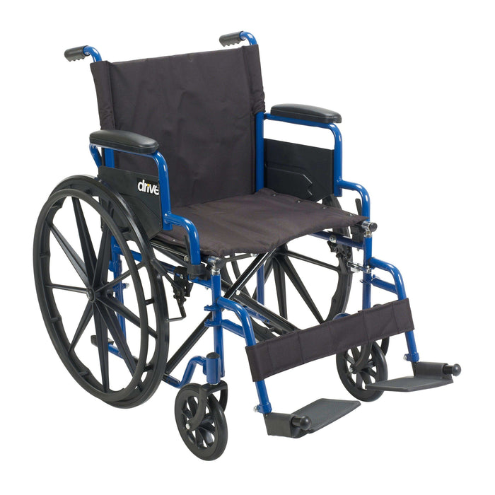 Drive Medical Blue Streak Wheelchair with Flip Back Desk Arms - Elvoros