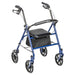 Drive Medical Four Wheel Rollator Rolling Walker with Fold Up Removable Back Support - Elvoros