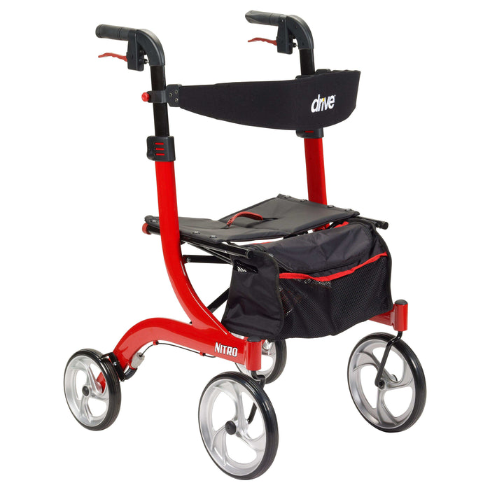 Drive Medical Nitro Euro Style Rollator Rolling Walker - Elvoros