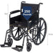 Drive Medical Silver Sport 1 Wheelchair with Full Arms and Swing away Removable Footrest - Elvoros