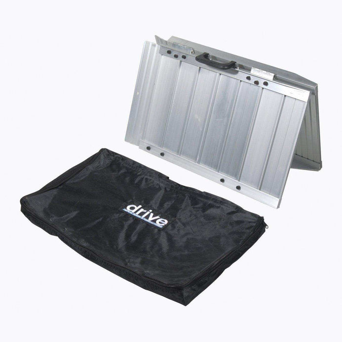 Drive Medical Single Fold Portable Wheelchair Scooter Ramp with Carry Handle and Travel Bag - Elvoros