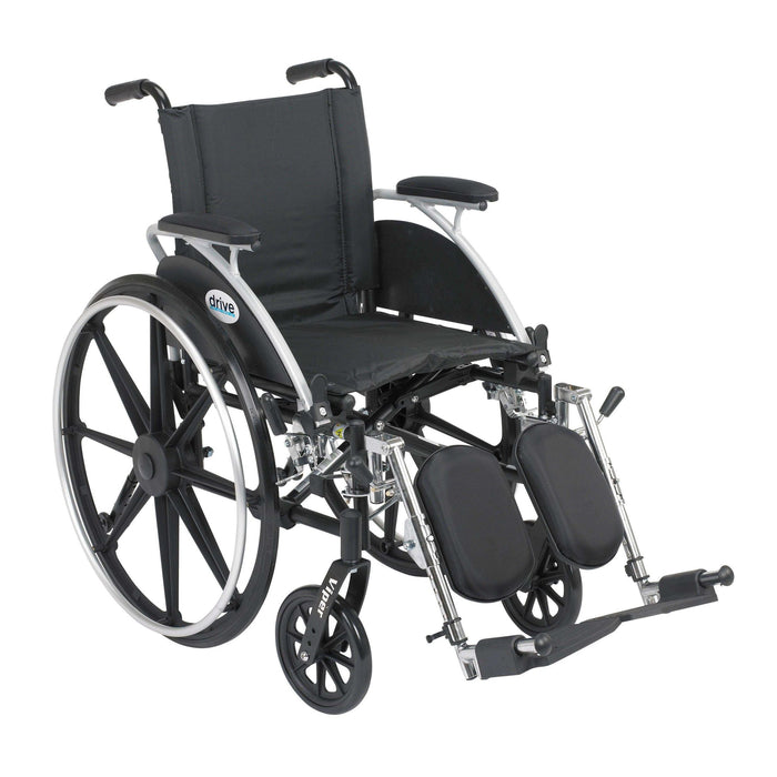 Drive Medical Viper Wheelchair with Flip Back Removable Arms - Elvoros