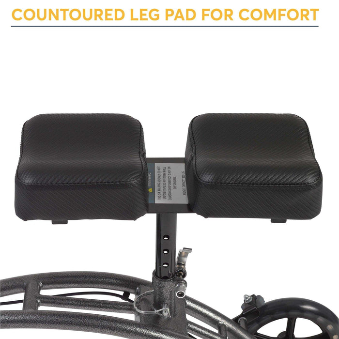 Drive Medical Dual Pad Steerable Knee Walker Knee Scooter with Basket - Elvoros