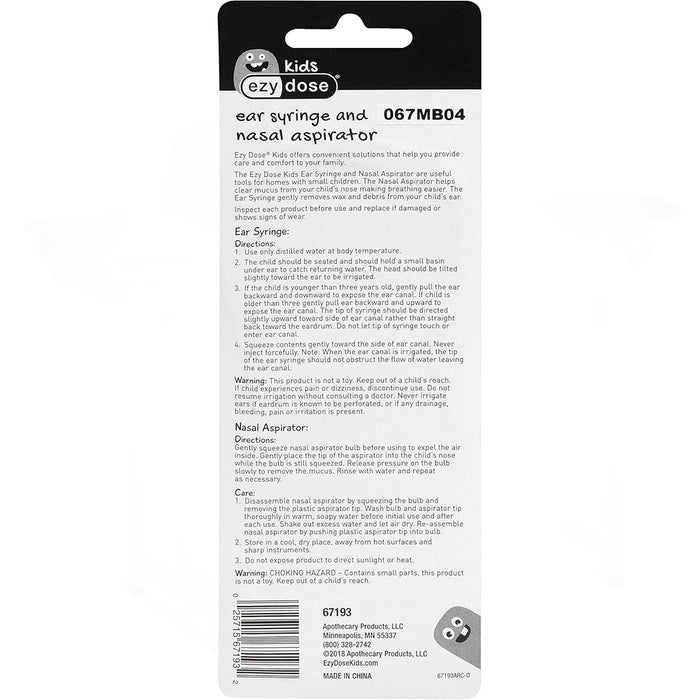 Ezy Dose Ear Syringe and Nasal Aspirator Kit