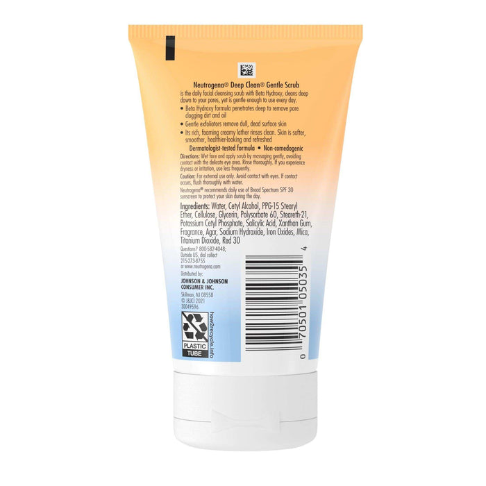 Neutrogena Deep Clean Gentle Daily Facial Scrub - 4.2 Fl Oz - Elvoros