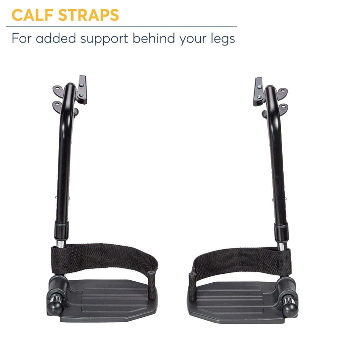 Drive Medical Chrome Swing Away Footrests - 1 Pair - Elvoros