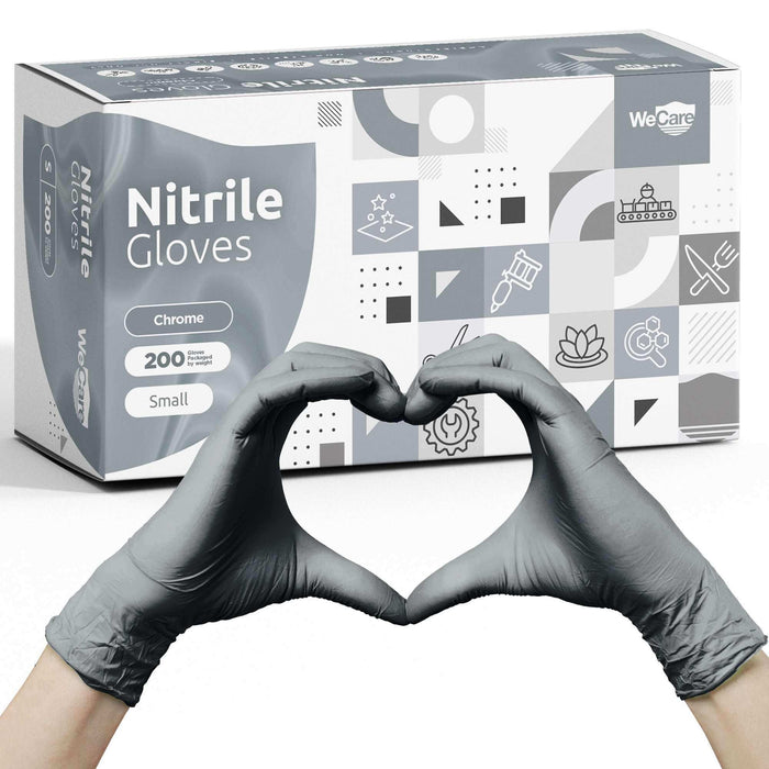 WeCare Pearlescent Chrome Disposable Nitrile Gloves - Elvoros