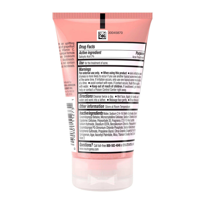 Neutrogena Oil-Free Acne Wash Pink Grapefruit Foaming Scrub - 2 fl oz - Elvoros