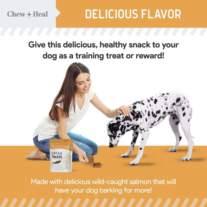 Chew + Heal Omega Salmon Jerky Dog Treats
