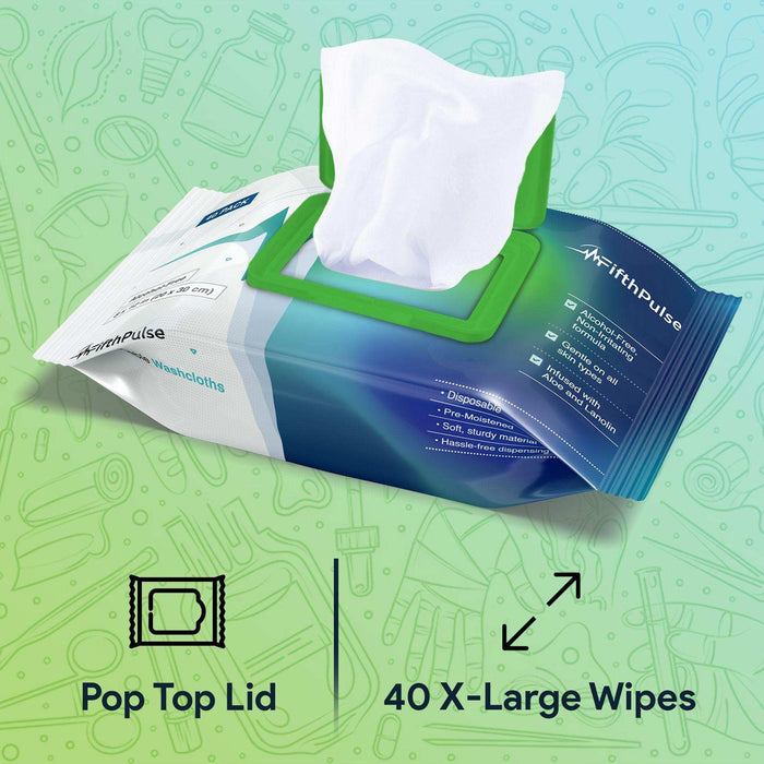 FifthPulse Aloe Body Wipes - 2 Pack - Elvoros
