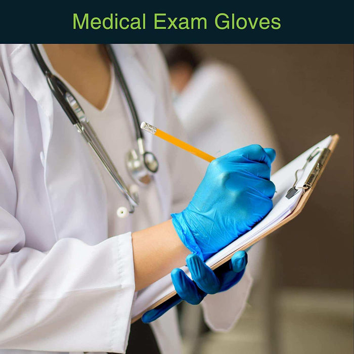 FifthPulse Blue Nitrile Disposable Gloves - Elvoros