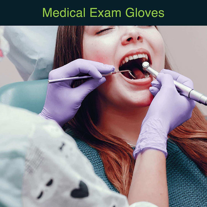 FifthPulse Lavender Nitrile Exam Gloves - Elvoros