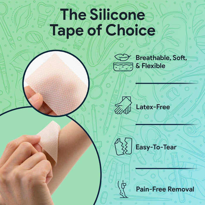 FifthPulse Silicone Tape For Scar Removal - 1 Roll - Elvoros
