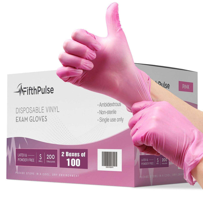 FifthPulse Vinyl Disposable Gloves - 200 Pack - Elvoros