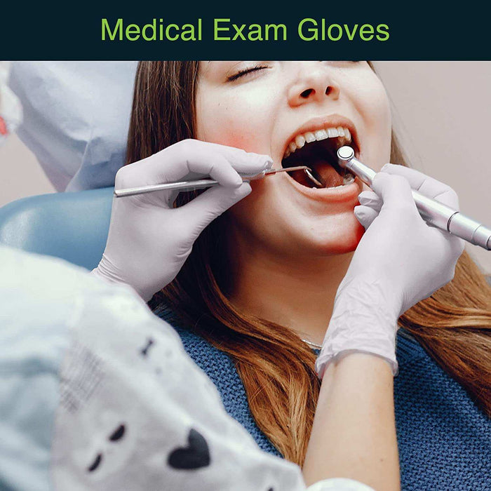 FifthPulse White Vinyl Exam Gloves - Elvoros