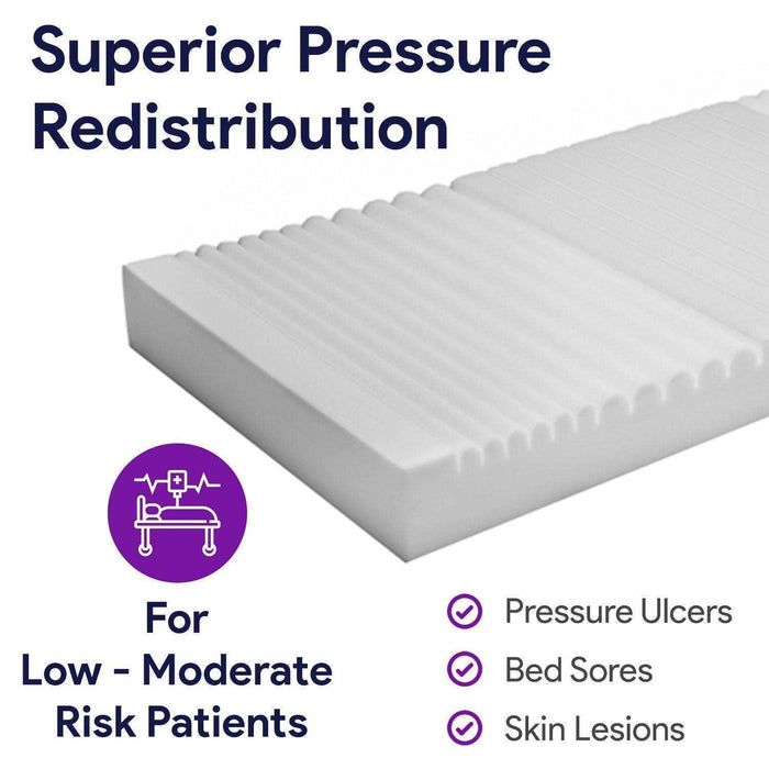 ProHeal Foam Hospital Bed For Pressure Redistribution - Bed Sore Prevention - Elvoros