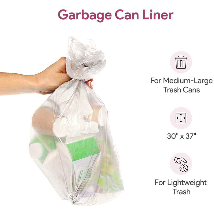 Gallon Clear Trash Bags, 10 Microns 4 Coreless Rolls - Elvoros