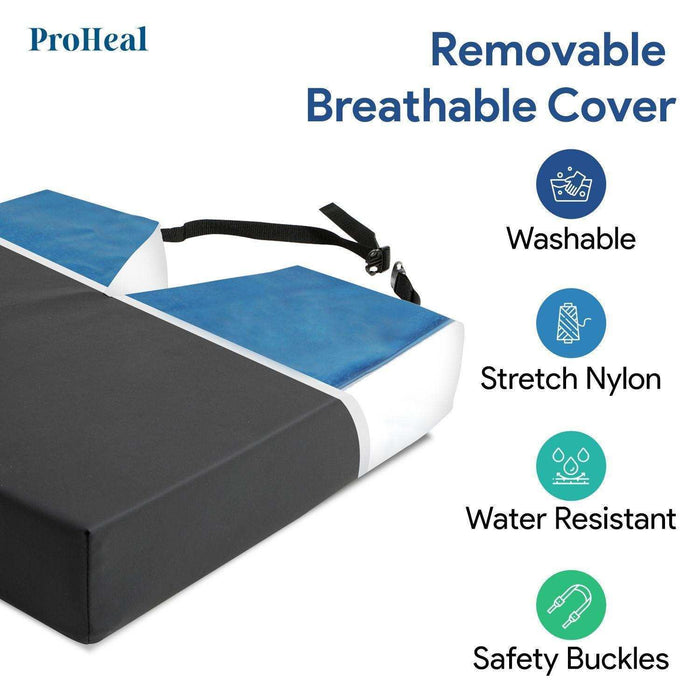 Gel Infused Foam Wheelchair Seat Cushion With Coccyx Cutout - Elvoros