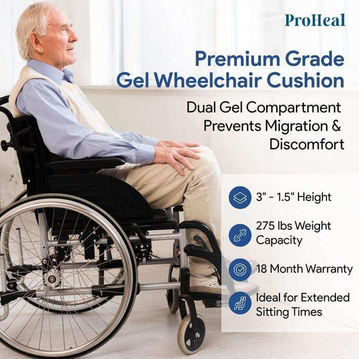 ProHeal Gel Wedge & Pommel Seat Cushion - Pressure Redistribution - Elvoros