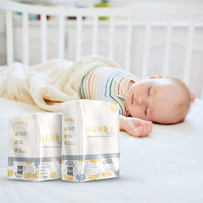 Hand-E Playful Baby Disposable Changing Pads - Elvoros